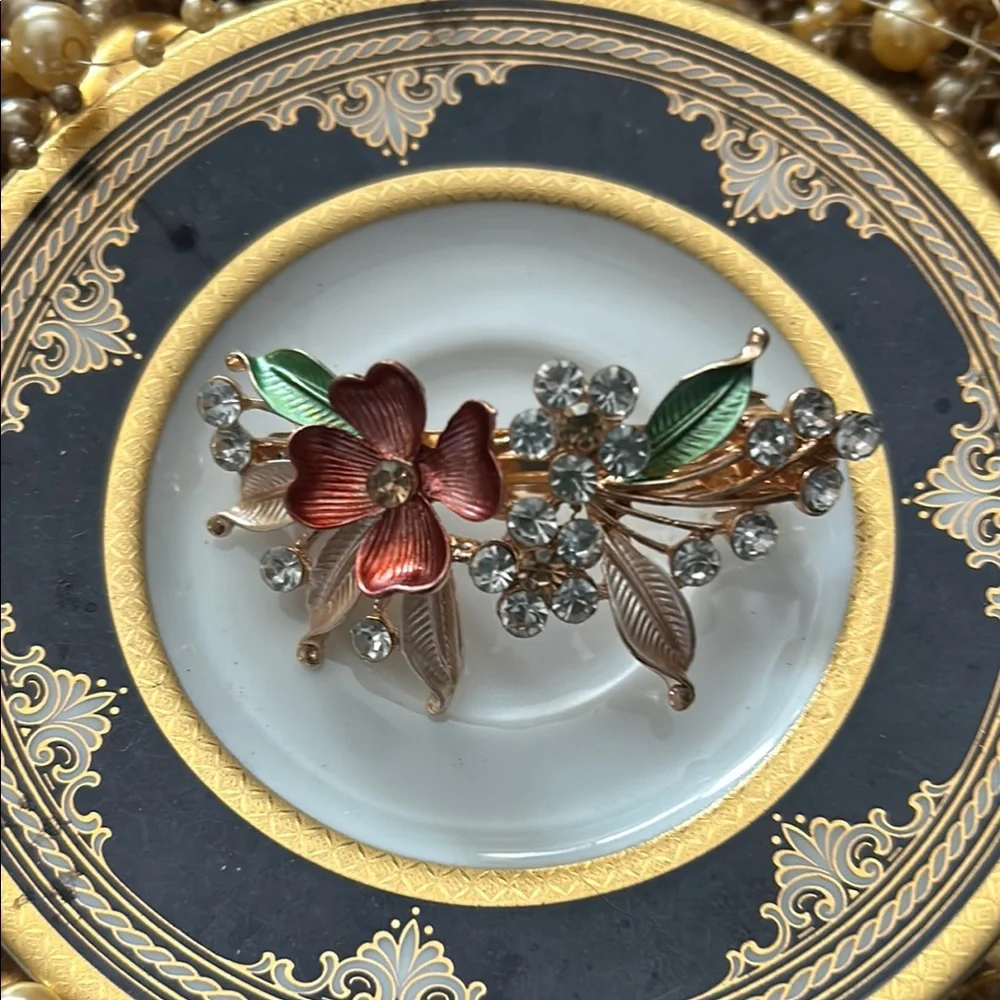 Vintage Floral Barrette
